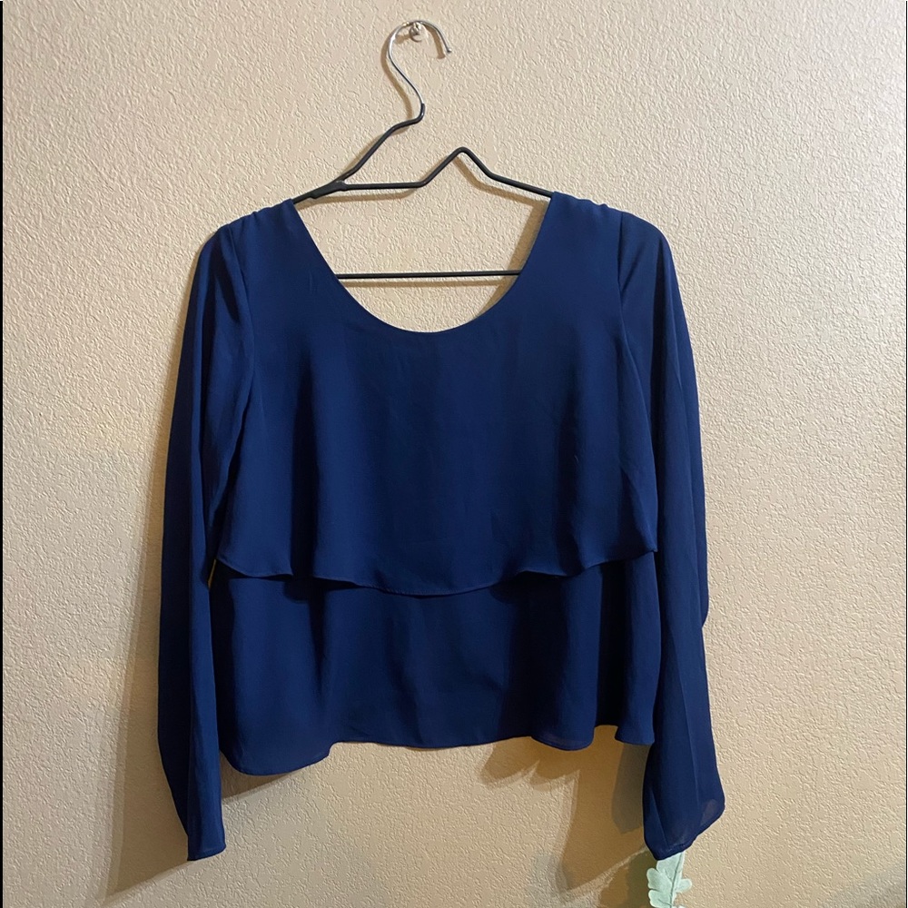 Deep blue blouse
